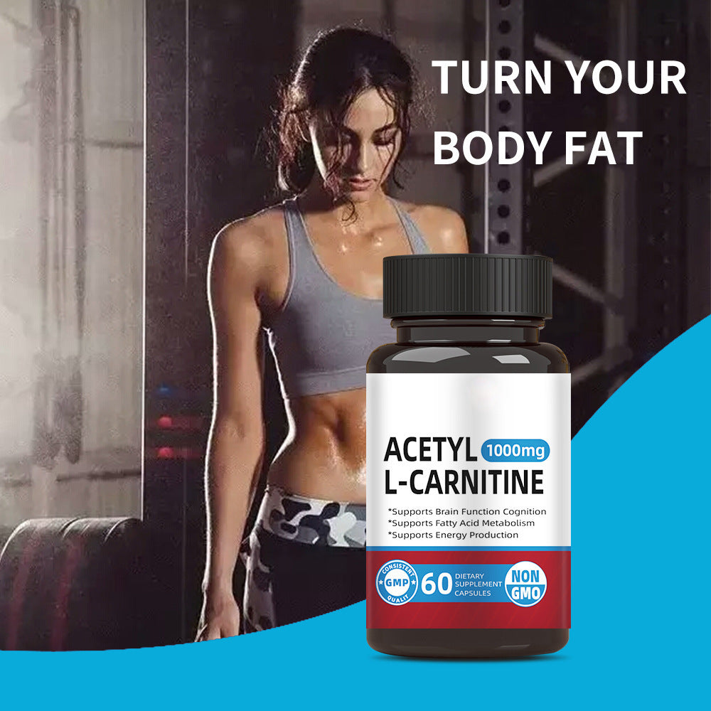 60 Tablets L-Carnitine Capsules ACETYL L-CARNITINE